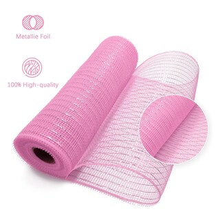 Foto 2 | Foto 2 | Cinta De Malla Decorativa Leeqe Rosa Claro De 10 Pulgadas Para Guirnaldas De 20 M - Venta Internacional.