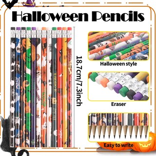 Foto 2 | Foto 2 | Set De 120 Lápices Fyxmi Con Diseño De Halloween Y Gomas De Borrar - Venta Internacional.