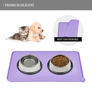 Foto 3 | Foto 3 | Alfombrilla De Alimentación Para Mascotas Reopet Impermeable Con Bordes Altos - Venta Internacional.