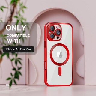 Foto 2 | Foto 2 | Funda Magnética Misea Para Iphone 16 Pro Max Roja De 6.9'' - Venta Internacional.