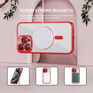 Foto 5 | Foto 5 | Funda Magnética Misea Para Iphone 16 Pro Max Roja De 6.9'' - Venta Internacional.