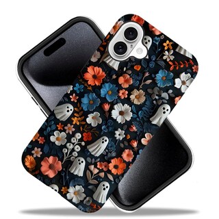 Foto 2 | Foto 2 | Funda Híbrida A Prueba De Golpes Con Diseño Floral De Fantasmas De Halloween Para Iphone 16 - Venta Internacional.