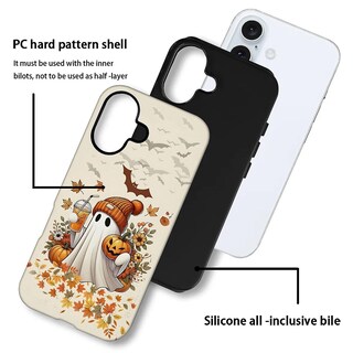 Foto 2 | Foto 2 | Funda De Teléfono Híbrida Duradera A Prueba De Golpes Para Iphone 16 - Ghost - Venta Internacional.