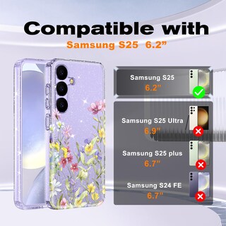 Foto 2 | Foto 2 | Funda De Teléfono Ratcase Floral Para Samsung Galaxy S25 Con Pantalla - Venta Internacional.