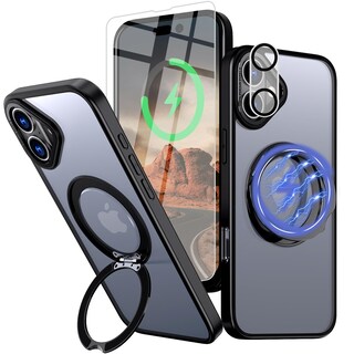 Foto 1 | Foto 1 | Funda Bonkier Para Iphone 16 Con Protector De Pantalla Y Lente Color Negro - Venta Internacional.