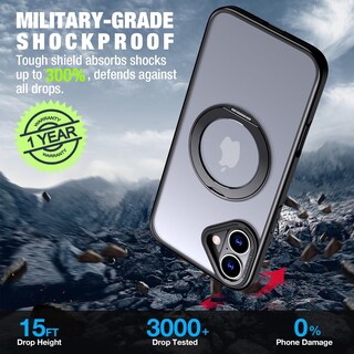 Foto 3 | Foto 3 | Funda Bonkier Para Iphone 16 Con Protector De Pantalla Y Lente Color Negro - Venta Internacional.