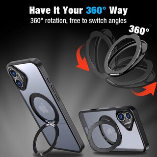 Foto 5 | Foto 5 | Funda Bonkier Para Iphone 16 Con Protector De Pantalla Y Lente Color Negro - Venta Internacional.