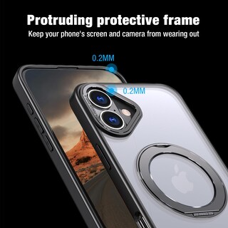 Foto 6 | Foto 6 | Funda Bonkier Para Iphone 16 Con Protector De Pantalla Y Lente Color Negro - Venta Internacional.