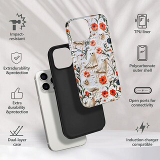 Foto 5 | Foto 5 | Funda De Teléfono Mainrenka Iphone 11 Pro Kawaii Ghost Floral - Venta Internacional.