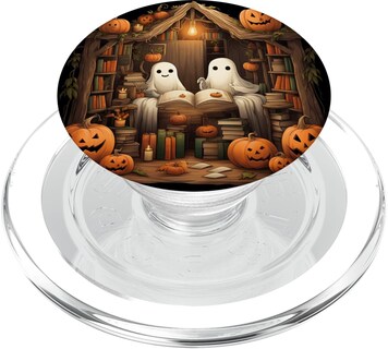 Foto 1 | Foto 1 | Popsockets Popgrip Para Magsafe Ghosts Leyendo Libros De Halloween - Venta Internacional.
