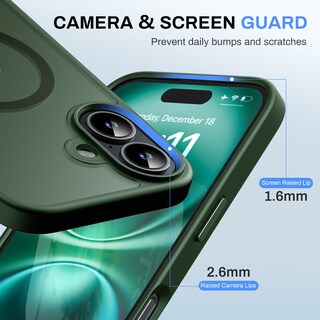 Foto 5 | Foto 5 | Funda De Teléfono Degeca Strong Magnetic Para Iphone 16 Color Verde Medianoche - Venta Internacional.