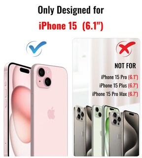 Foto 2 | Foto 2 | Funda De Teléfono Vanxiliiy Compatible Con Iphone 15 Con Soporte - Venta Internacional.