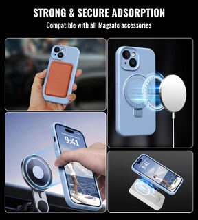Foto 3 | Foto 3 | Funda De Teléfono Vanxiliiy Compatible Con Iphone 15 Con Soporte - Venta Internacional.