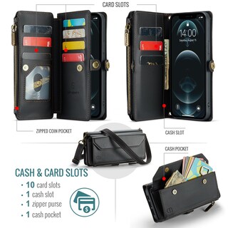 Foto 3 | Foto 3 | Funda Tipo Cartera Tipo Bandolera Compatible Con Iphone 12 Pro Max - Venta Internacional.