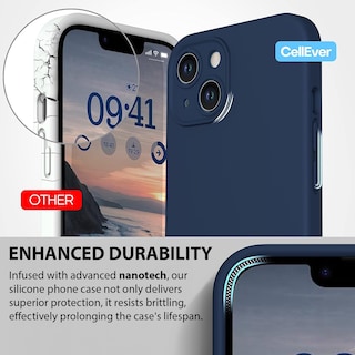 Foto 3 | Foto 3 | Funda De Silicona Cellever Heavy-duty Para Iphone 14 Color Azul Marino - Venta Internacional.