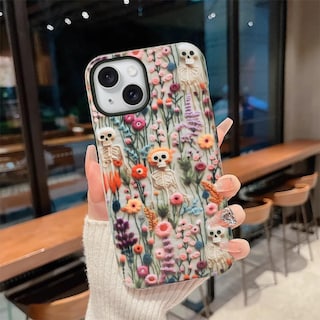 Foto 2 | Foto 2 | Funda Mainrenka Para Iphone 11 Diseño De Esqueleto Kawaii Diseño Floral A Prueba De Golpes - Venta Internacional.