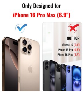 Foto 2 | Foto 2 | Funda De Teléfono Vanxiliiy Compatible Con Iphone 16 Pro Max Roja - Venta Internacional.