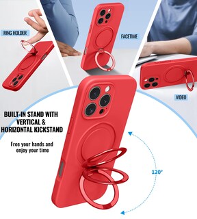 Foto 4 | Foto 4 | Funda De Teléfono Vanxiliiy Compatible Con Iphone 16 Pro Max Roja - Venta Internacional.
