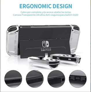 Foto 4 | Foto 4 | Kit De Estuche Y Accesorios Para Nintendo Switch Oled Paquete De Juegos Funda De Transporte Funda Protectora De Pantalla Funda
