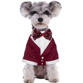 Foto 1 | Foto 1 | Pajarita Formal Roja Kuoser Con Esmoquin Para Perro Tamaño 2xl - Venta Internacional.