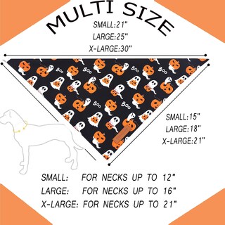 Foto 2 | Foto 2 | Pañuelos Para Perros Realeaf Halloween Paquete De 2 Pañuelos Con Forma De Calabaza Naranja - Venta Internacional.