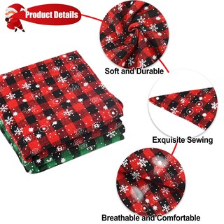 Foto 4 | Foto 4 | Bandana Malier Christmas Classic A Cuadros Con Forma De Copo De Nieve Para Perro Paquete De 2 - Venta Internacional.