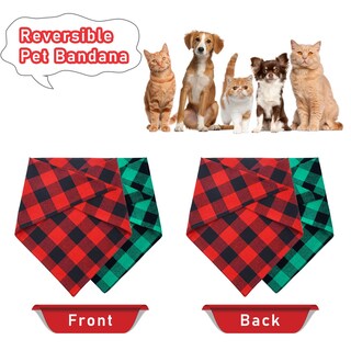 Foto 6 | Foto 6 | Pañuelos Para Perros Malier Classic Buffalo Red Plaid Christmas Paquete De 2 - Venta Internacional.