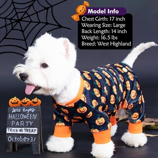 Foto 6 | Foto 6 | Pijama Para Perro Kyeese Disfraz Xxl De Terciopelo Y Calabaza Para Halloween - Venta Internacional.