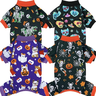 Foto 1 | Foto 1 | Pijama Xpudac Para Perro De Halloween Paquete De 4 Unidades Tamaño Pequeño Y Mediano - Venta Internacional.