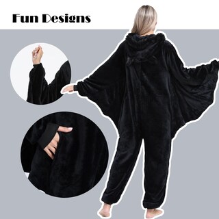 Foto 6 | Foto 6 | Pijama Onesie Dkruw Disfraz De Murciélago Para Halloween Unisex - Venta Internacional.