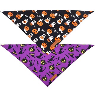 Foto 3 | Foto 3 | Pañuelos Para Perros Realeaf Halloween Paquete De 2 Pañuelos Con Forma De Calabaza Naranja - Venta Internacional.