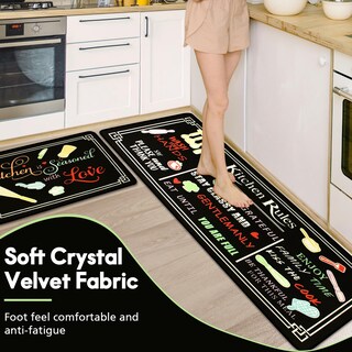 Foto 6 | Foto 6 | Juego De Alfombras De Cocina Voanos Antideslizantes Lavables 2 Piezas 50 X 80 Cm 50 X 150 Cm - Venta Internacional.