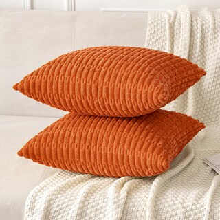 Foto 5 | Foto 5 | Funda De Almohada Miulee De Pana Naranja 45 X 45 Cm Paquete De 2 - Venta Internacional.