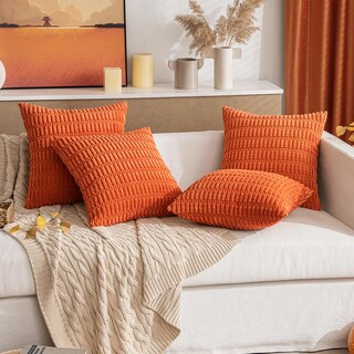 Foto 7 | Foto 7 | Funda De Almohada Miulee De Pana Naranja 45 X 45 Cm Paquete De 2 - Venta Internacional.