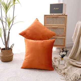 Foto 2 | Foto 2 | Fundas De Almohada Decorativas Nini All Velvet 45 X 45 Cm 2 Unidades Color Naranja - Venta Internacional.