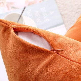 Foto 5 | Foto 5 | Fundas De Almohada Decorativas Nini All Velvet 45 X 45 Cm 2 Unidades Color Naranja - Venta Internacional.