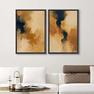 Foto 2 | Foto 2 | Set De Arte Mural Con Estampado Sobre Lienzo Signleader Golden Flow 24 X 36 Cm X 2 - Venta Internacional.