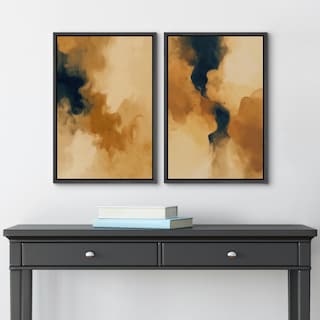 Foto 4 | Foto 4 | Set De Arte Mural Con Estampado Sobre Lienzo Signleader Golden Flow 24 X 36 Cm X 2 - Venta Internacional.