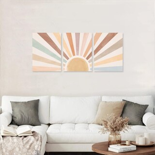 Foto 4 | Foto 4 | Set De Decoración Mural Kbkbart Boho Sun Rainbow Rising Horizon X3 - Venta Internacional.