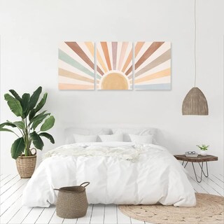 Foto 5 | Foto 5 | Set De Decoración Mural Kbkbart Boho Sun Rainbow Rising Horizon X3 - Venta Internacional.