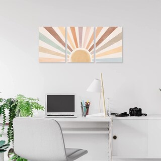 Foto 7 | Foto 7 | Set De Decoración Mural Kbkbart Boho Sun Rainbow Rising Horizon X3 - Venta Internacional.