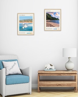 Foto 7 | Foto 7 | Cuadro De Pared Enmarcado Hesendot Madera De Roble Natural San Diego Surfing - Venta Internacional.