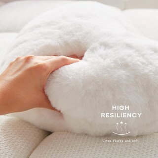 Foto 4 | Foto 4 | Almohada Con Forma De Corazón Yrxrus Piel Sintética De Conejo Blanca 36 X 43 Cm - Venta Internacional.
