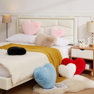 Foto 7 | Foto 7 | Almohada Con Forma De Corazón Yrxrus Piel Sintética De Conejo Blanca 36 X 43 Cm - Venta Internacional.