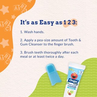 Foto 4 | Foto 4 | Limpiador De Dientes Y Encías Orajel Baby Elmo Con Cepillo Para Dedos 30 Ml - Venta Internacional.