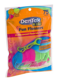 Foto 2 | Foto 2 | Floss Picks Dentek Kids Fun 75 Unidades Sabor A Frutas Silvestres Paquete De 6 - Venta Internacional.