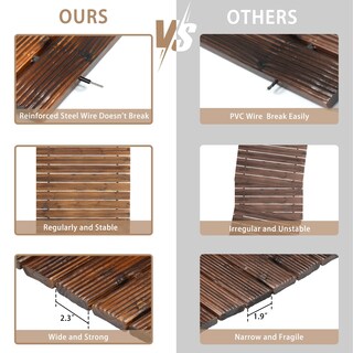 Foto 3 | Foto 3 | Garden Pathway Spurgehom  Madera De Cedro Enrollable Para Exteriores  2 4 M - Venta Internacional.
