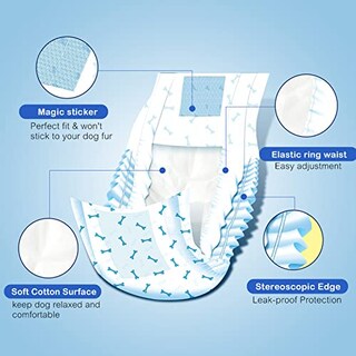 Foto 3 | Foto 3 | Pañales Para Perros Suaves Y Desechables Para Hombre 12 Unidades Talla Xs - Venta Internacional.