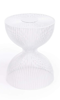 Foto 1 | Foto 1 | Mesa Auxiliar Offex De Aspecto Industrial  Metal Ligero  Blanco - Venta Internacional.