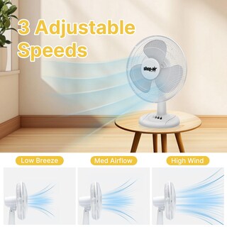 Foto 3 | Foto 3 | Ventilador De Mesa Shop-air 12 Oscilante 3 Velocidades 400 M³/h Blanco - Venta Internacional.
